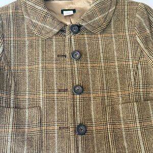 J. Crew Brown Plaid Wool Blend Jacket